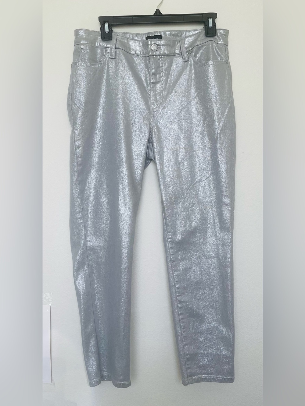 Talbots Misses Petite Metallic Silver jeans